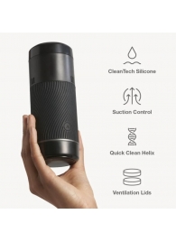 Черный мастурбатор с контролем всасывания Arcwave Pow Stroker - Arcwave - в Рязани купить с доставкой