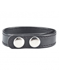 Кольцо на пенис SNAP COCK RING из искусственной кожи на клепках - BlueLine - в Рязани купить с доставкой