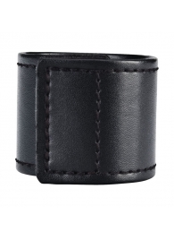 Хомут-утяжка для мошонки из искусственной кожи на липучке VELCRO BALL STRETCHER- 4 см. - BlueLine - в Рязани купить с доставкой