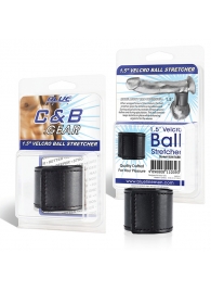 Хомут-утяжка для мошонки из искусственной кожи на липучке VELCRO BALL STRETCHER- 4 см. - BlueLine - в Рязани купить с доставкой