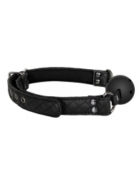 Черный кляп-шарик BALL GAG DIAMOND - Dream Toys - купить с доставкой в Рязани