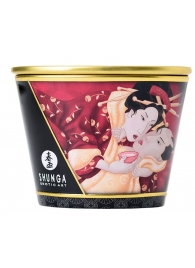 Массажная  свеча Sparkling Strawberry Wine с ароматом клубничного вина - 170 мл. - Shunga - купить с доставкой в Рязани