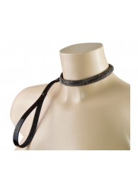 Эффектный сверкающий ошейник с поводком  Гламур - Sitabella - купить с доставкой в Рязани