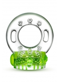 Зеленое эрекционное виброкольцо Arouser Vibrating C-Ring - Blush Novelties - в Рязани купить с доставкой