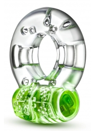 Зеленое эрекционное виброкольцо Arouser Vibrating C-Ring - Blush Novelties - в Рязани купить с доставкой