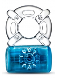 Синее эрекционное виброкольцо Pleaser Rechargeable C-Ring - Blush Novelties - в Рязани купить с доставкой