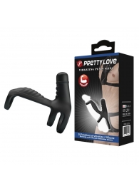 Черная вибронасадка на пенис Vibrating Penis Sling - Baile - в Рязани купить с доставкой