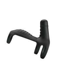 Черная вибронасадка на пенис Vibrating Penis Sling - Baile - в Рязани купить с доставкой