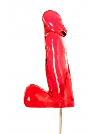 Красный леденец в форме члена со вкусом виски - 173 гр. - Sosuчki - купить с доставкой в Рязани