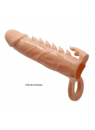 Телесная удлиняющая насадка Penis Sleeve Emmitt - 17 см. - Baile - в Рязани купить с доставкой