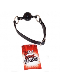 Силиконовый черный кляп-шарик на ремне Black Ballgag - Erotic Fantasy - купить с доставкой в Рязани