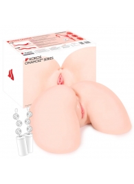 Телесный вибромастурбатор-полуторс Hanna Onahole 002 Real Hips - KOKOS - в Рязани купить с доставкой