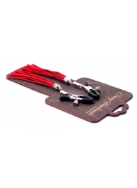 Металлические зажимы на соски с красными замшевыми кисточками - Crazy Handmade - купить с доставкой в Рязани