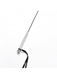 Черный кожаный стек с гладкой ручкой - 55 см. - Crazy Handmade - купить с доставкой в Рязани