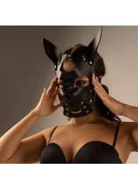 Черная маска  Собака  с ушками - Crazy Handmade - купить с доставкой в Рязани