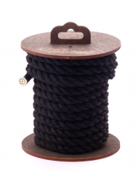 Черная хлопковая веревка для бондажа на катушке - 5 м. - Crazy Handmade - купить с доставкой в Рязани