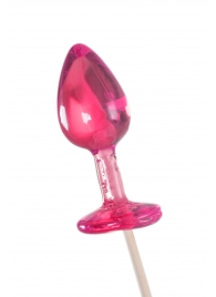 Розовый леденец  в форме анальной втулки со вкусом айриш крим - 29 гр. - Sosuчki - купить с доставкой в Рязани