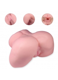 Реалистичный мастурбатор-полуторс с 2 рабочими отверстиями - S-HANDE - в Рязани купить с доставкой