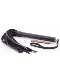 Черная кожаная плеть  Индиго  - 50 см. - Crazy Handmade - купить с доставкой в Рязани