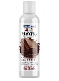 Массажный гель 4-в-1 Chocolate Sensation с ароматом шоколада - 29,5 мл. - Swiss navy - купить с доставкой в Рязани