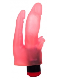 Двойной анально-вагинальный вибромассажёр с лепестками - 17 см. - LOVETOY (А-Полимер)