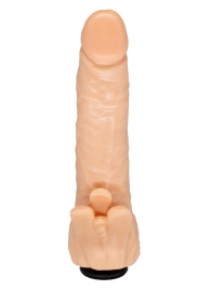 Телесная гелевая насадка-фаллос с клиторальными лепестками - 18,5 см. - LOVETOY (А-Полимер) - купить с доставкой в Рязани