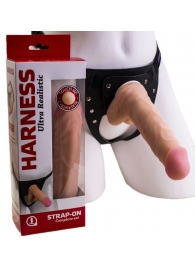 Страпон Harness из двух предметов: регулируемые трусики и насадка-фаллос - 17,5 см. - LOVETOY (А-Полимер) - купить с доставкой в Рязани