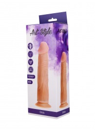 Фаллоимитатор с розовой головкой ART-Style №29 на присоске - 21,5 см. - Art-Style