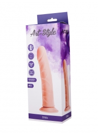 Фаллоимитатор с венками ART-Style №31 на присоске - 20,5 см. - Art-Style