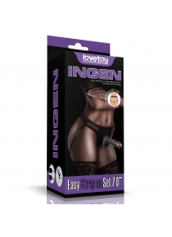 Женский темнокожий страпон Easy Strapon Set 7 Inch - 18 см. - Lovetoy - купить с доставкой в Рязани