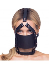 Черный намордник с кляпом-шаром Head Harness With A Gag - Orion - купить с доставкой в Рязани