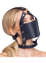 Черный намордник с кляпом-шаром Head Harness With A Gag - Orion - купить с доставкой в Рязани