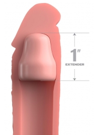 Телесная насадка-удлинитель 1 Inch Silicone X-tension - 17,8 см. - Pipedream - в Рязани купить с доставкой