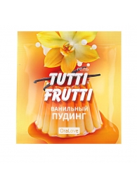 Пробник гель-смазки Tutti-frutti со вкусом ванильного пудинга - 4 гр. - Биоритм - купить с доставкой в Рязани