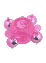 Эрекционное кольцо c бусинками - Toyfa Basic - в Рязани купить с доставкой