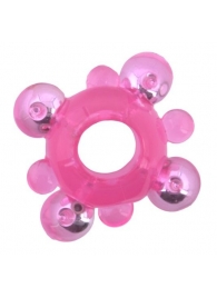 Эрекционное кольцо c бусинками - Toyfa Basic - в Рязани купить с доставкой