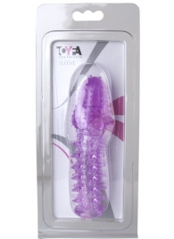 Фиолетовая насадка, удлиняющая половой член - 13,5 см. - Toyfa Basic - в Рязани купить с доставкой