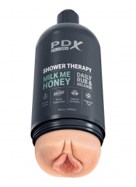 Телесный мастурбатор-вагина Shower Therapy Milk Me Honey - Pipedream - в Рязани купить с доставкой