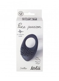 Черное перезаряжаемое эрекционное виброкольцо Stellar - Lola Games - в Рязани купить с доставкой