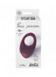 Бордовое перезаряжаемое эрекционное виброкольцо Stellar - Lola Games - в Рязани купить с доставкой