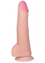 Фаллоимитатор на присоске ART-Style №17 с выраженным рельефом - 19 см. - Art-Style