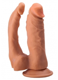 Двойной гелевый фаллоимитатор на присоске - 15 см. - LOVETOY (А-Полимер)