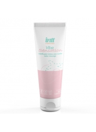 Лубрикант на водной основе Vibe Sensation с клубничным вкусом и легким вибрирующим эффектом - 50 гр. - INTT - купить с доставкой в Рязани