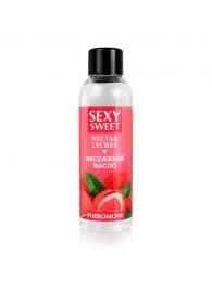 Массажное масло Sexy Sweet Nectar Lychee с феромонами и ароматом личи - 75 мл. - Биоритм - купить с доставкой в Рязани