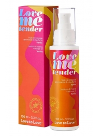 Съедобное согревающее массажное масло Love Me Tender Vanilla с ароматом ванили - 100 мл. - Love to Love - купить с доставкой в Рязани