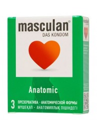 Презервативы анатомической формы Masculan Anatomic - 3 шт. - Masculan - купить с доставкой в Рязани