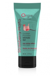 Съедобный интимный гель Orgie Lube Tube Cocktail Strawberry Mojito - 50 мл. - ORGIE - купить с доставкой в Рязани