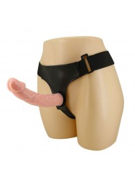 Гладкий фаллоимитатор с крупной головкой на ремешках - 19,7 см. - Baile - купить с доставкой в Рязани