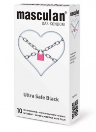 Ультрапрочные презервативы Masculan Ultra Safe Black - 10 шт. - Masculan - купить с доставкой в Рязани