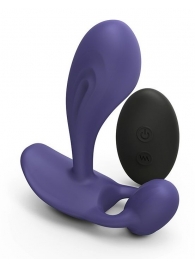 Темно-синий вибромассажер Witty P G Vibrator with Remote Control - Love to Love - в Рязани купить с доставкой